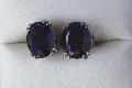 Vintage Amethyst Stud Earrings
